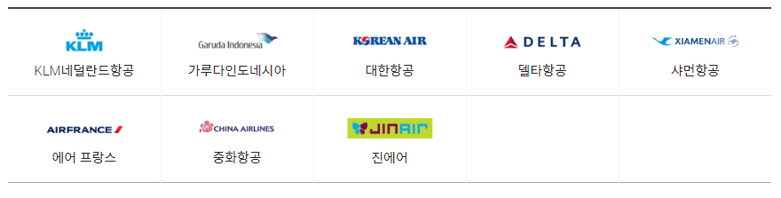 인천공항 2터미널 취항 항공사